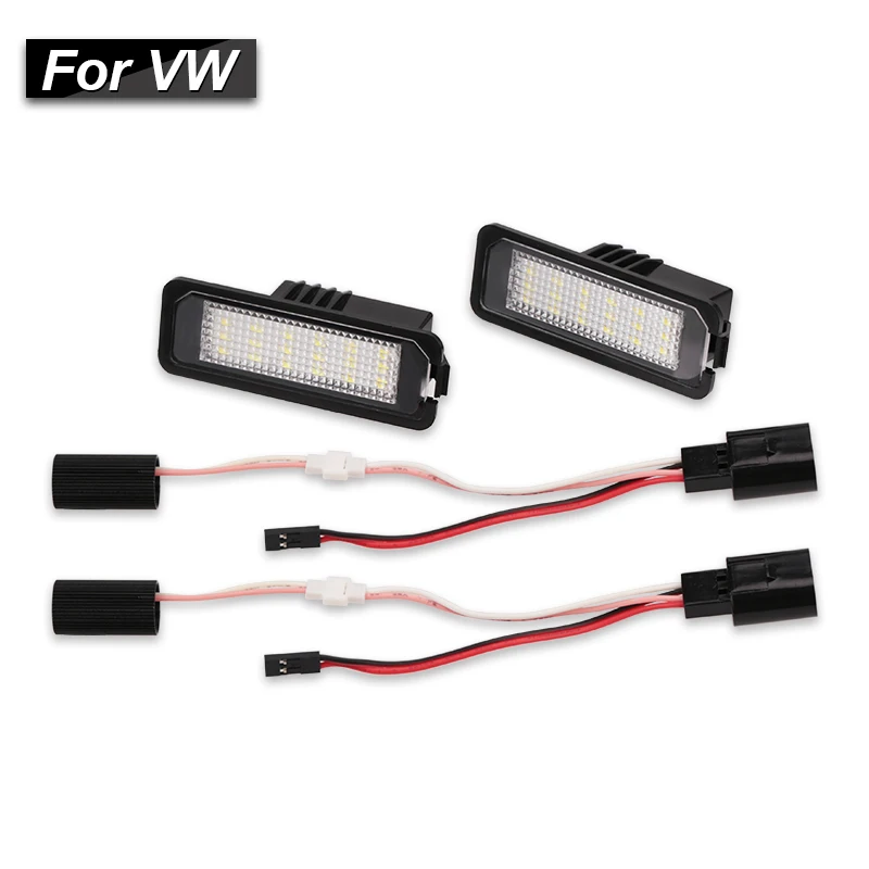 2 шт. Canbus светодиодный номерной знак для Volkswagen Porsche 12 в 6000 К белый VW CC GOLF Passat Seat Toledo