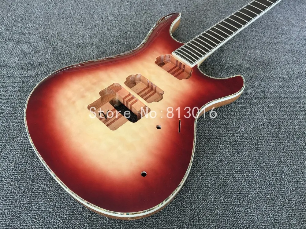 Электрогитарная горлышко через 7 шт. настоящая обвязка красный взрыв тонкий