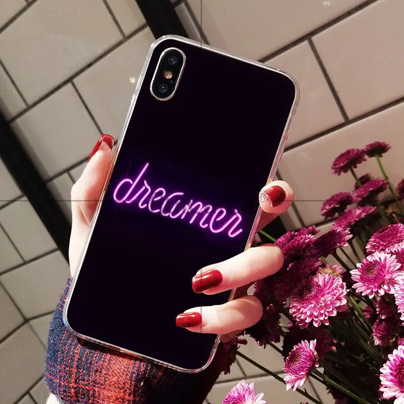 Ruicaica черный фон флуоресцентный smal чехол для телефона оболочка Apple iPhone 8 7 6 S Plus X XS MAX