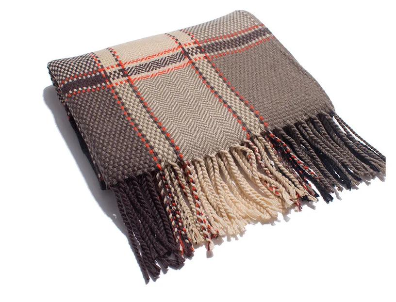 Накидка для пары зимний акриловый шарф пашмины женские шарфы Толстая двойная