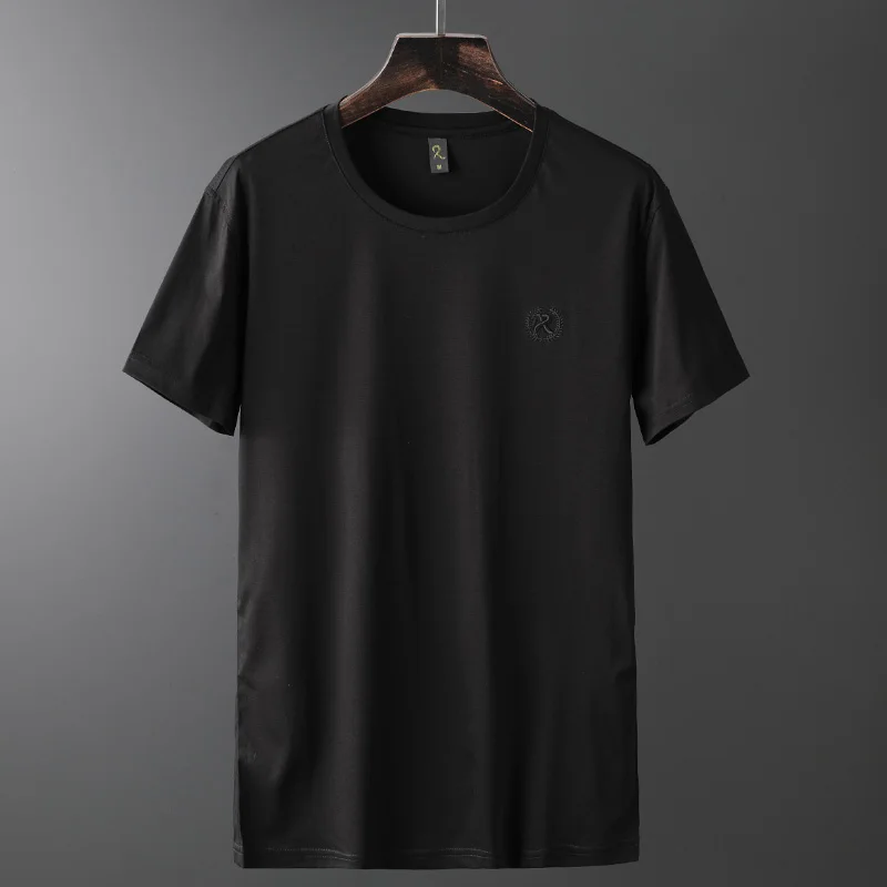 Мужская футболка с коротким рукавом pima хлопковая Футболка круглым вырезом и