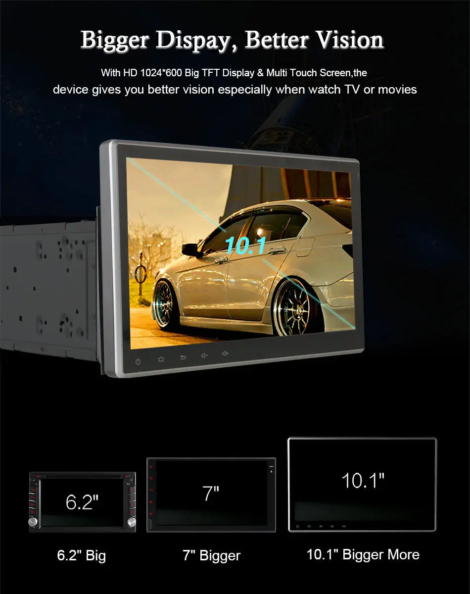 Owice C500 10," Универсальный 2 din автомобильный dvd радио плеер навигация gps Android 6,0 Восьмиядерный 4G LTE 2 ГБ+ 32 ГБ DAB+ TPMS Carplay