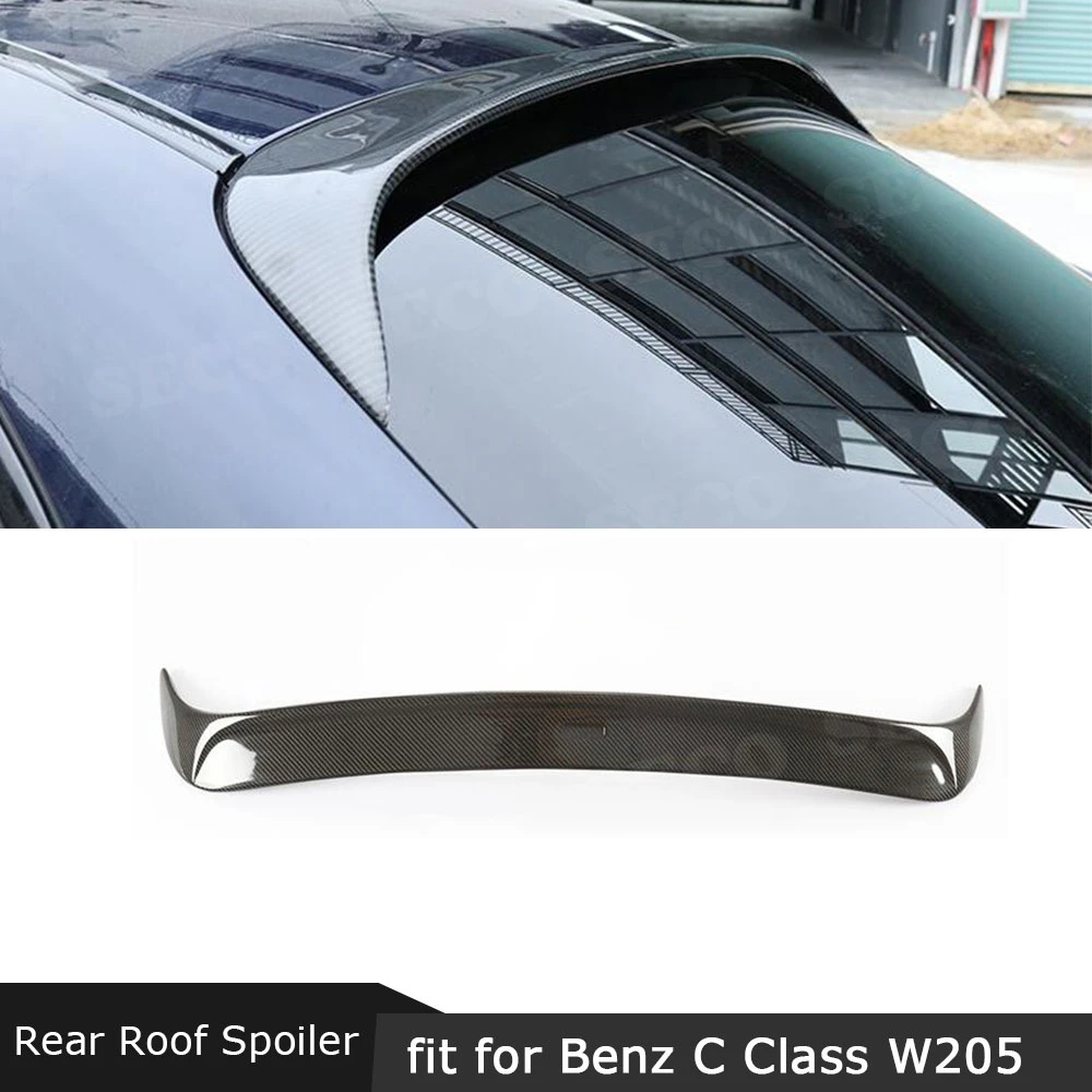Для Mercedes W205 C300 C400 C63 AMG 2015 2019 задний спойлер на крышу C класс из углеродного волокна