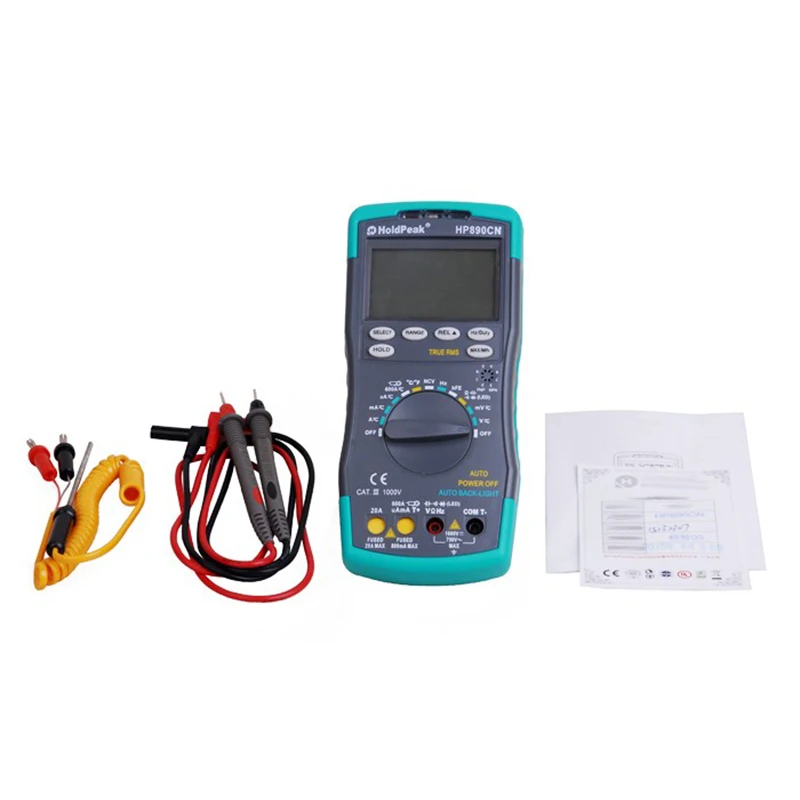 HoldPeak HP890CN стабильный ЖК-цифровой мультиметр DC AC напряжение тока HP-890CN температура