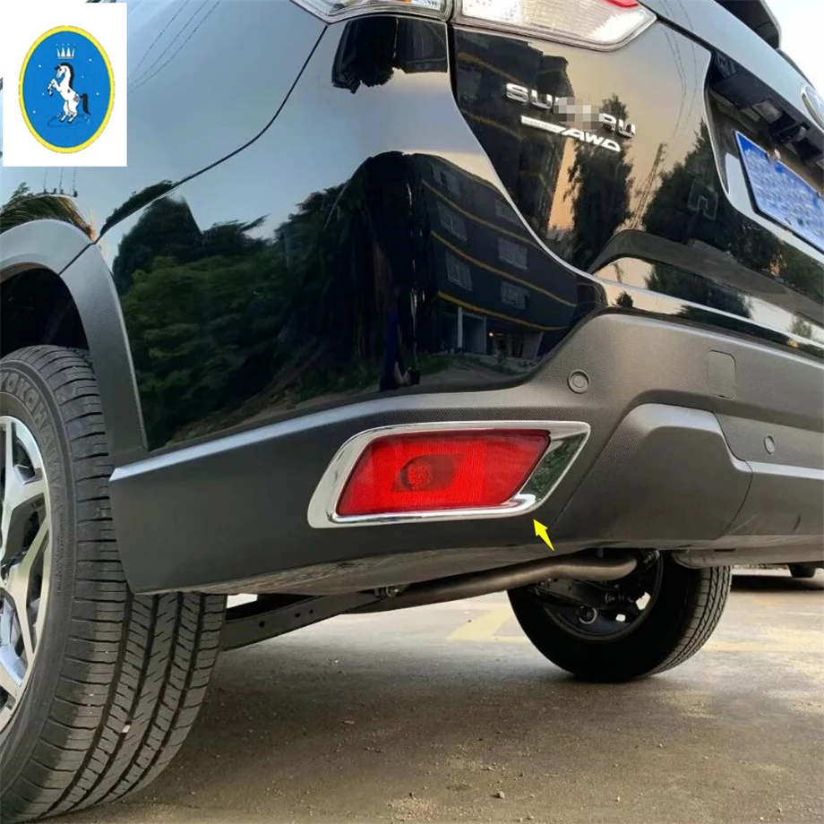 

Yimaautotrims Auto Accessory ABS Chrome Car Rear Fog Lights Lamps Decoration Cover Trim Fit For Subaru Forester 2019 2020 2021