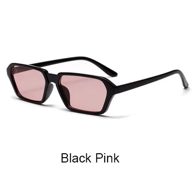 Black Pink Женские солнцезащитные очки с небольшой квадратной оправой, роскошные, брендовые, дизайнерские, прозрачные, красные, Oculos De Sol Feminino 818505 - Цвет линз: Black Pink
