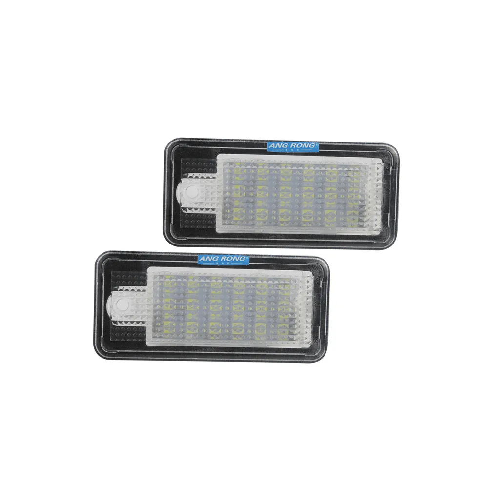 Яркий белый светодиодный светильник ANGRONG 18 SMD для номерного знака Audi A3/S3 RS3 A4 S4 RS4