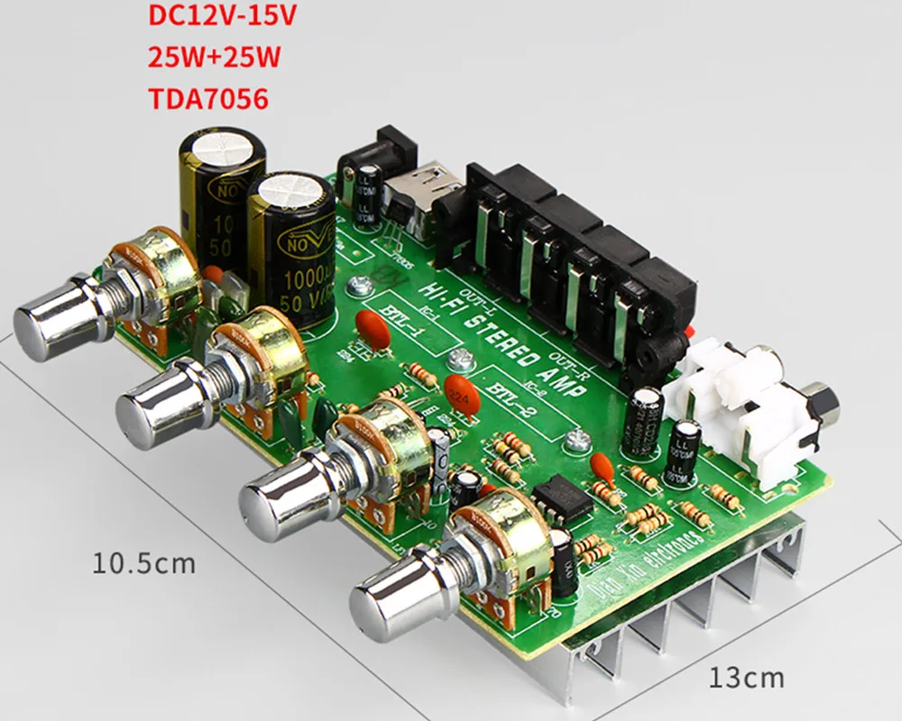 DX0409 DC12V 2 0 канал 25 Вт автомобильная USB зарядка DIY Усилитель мощности