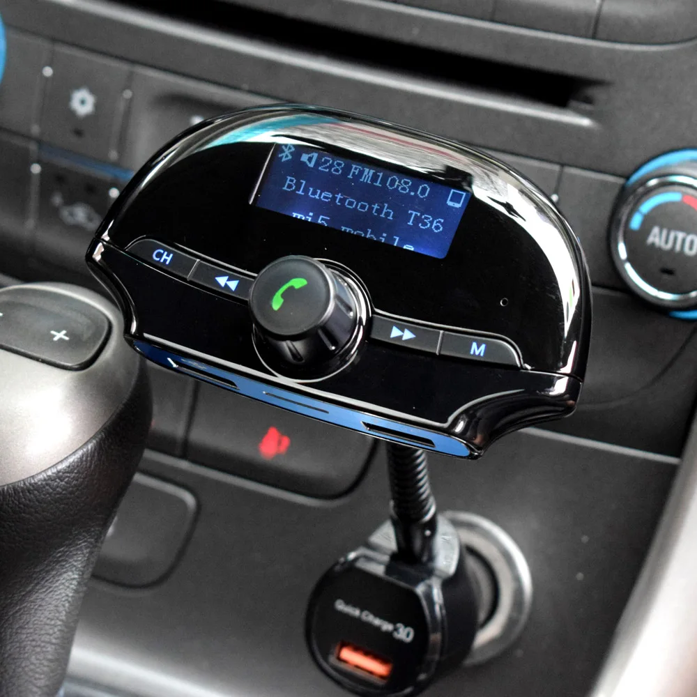 AGETUNR T36 Bluetooth автомобильный комплект громкой связи fm передатчик MP3 музыкальный