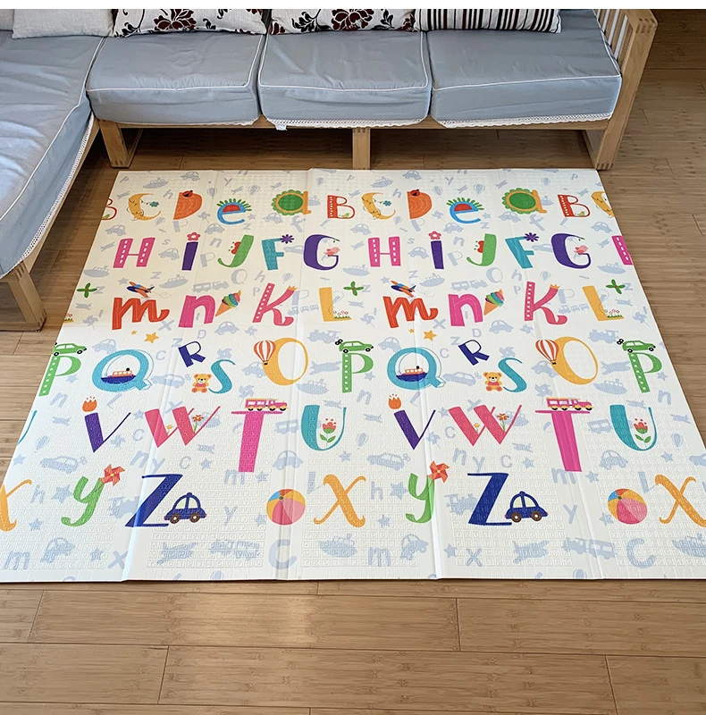 Детский Блестящий складной игровой коврик 180X200 см/71X79IN детский игровой коврик 1 см/0.4IN толщина ковер с рисунком водонепроницаемый Противоскользящий коврик