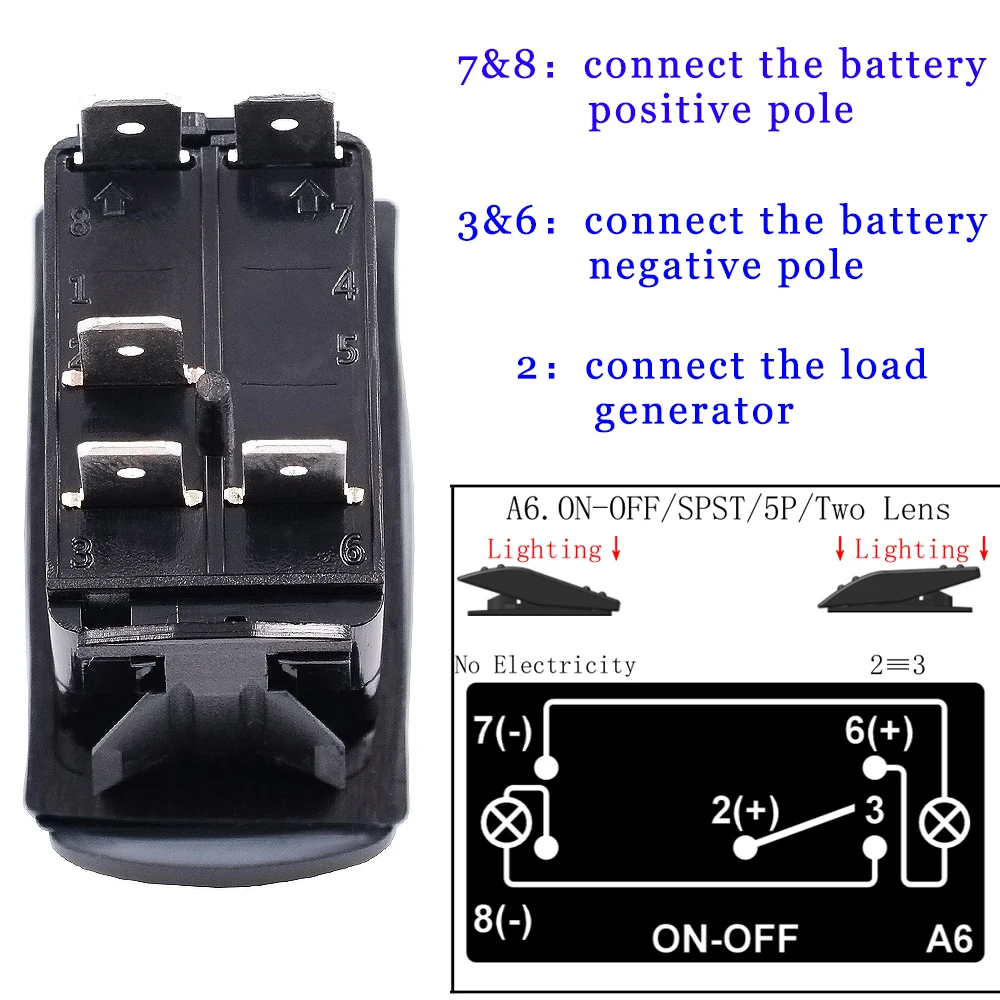 Синий DC 12V 20A 5PIN LED дальнего света переключатели бар проводки жгут жгута