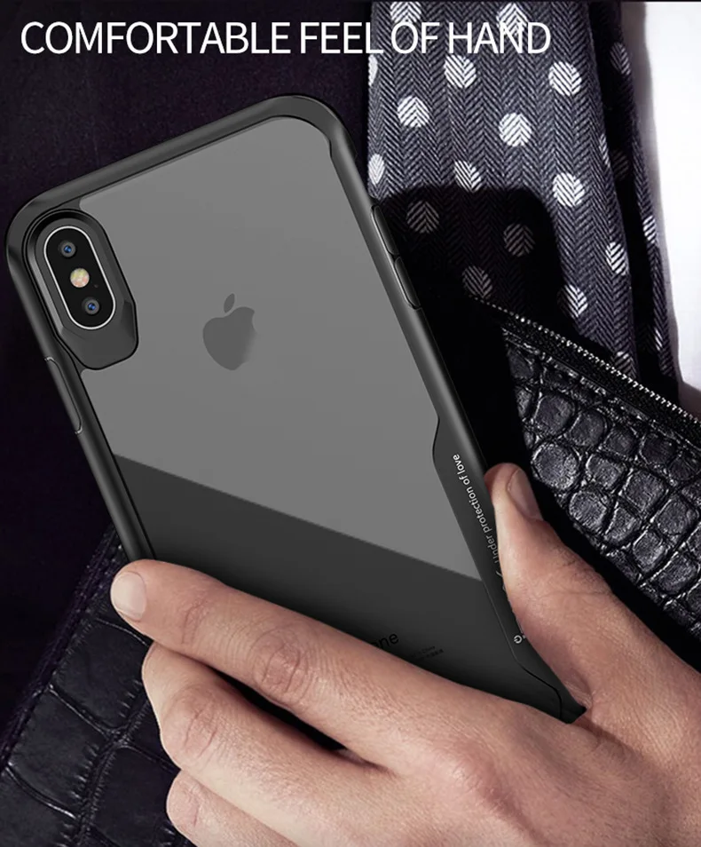 Чехол для iphone xs max IPAKY противоударный чехол x xr 10 прозрачный силиконовый из ТПУ и