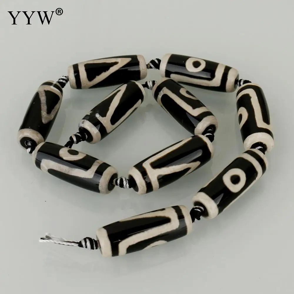 

1 strand Tibet beads Dzi Beads For DIY Jewelry Making Large Hole Charm Beads Bracelet Necklace Loose Spacer Dzi Stone