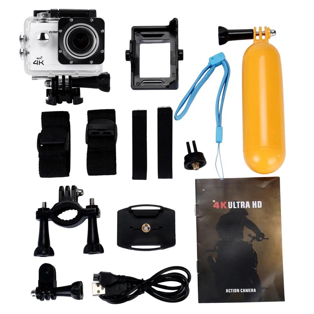 WH Водонепроницаемая Экшн-камера Deportiva Ultra 4K Full HD 1080P DVR Спортивная камера WiFi Cam видеокамера DV Action водостойкая L0628# D - Цвет: WH