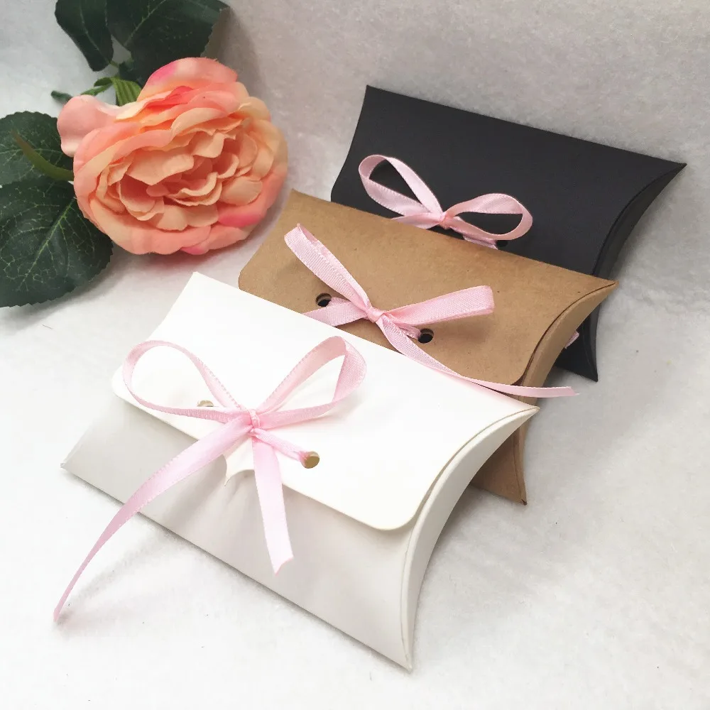 20 шт./лот Подарочная коробка для конфет бумажные коробки подушек подарочные