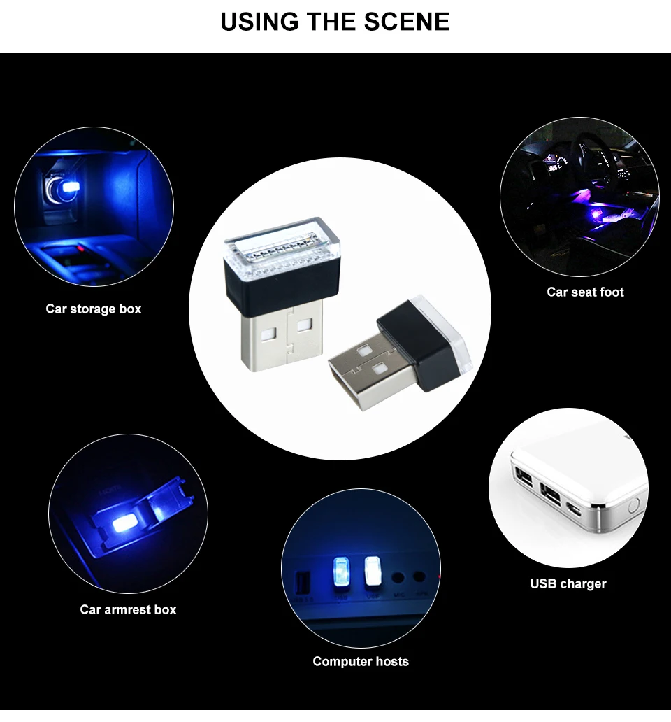 USB светодиодный мини беспроводной светодиодный набор для внутреннего освещения, светодиодный, для украшения интерьера, лампа для ночного освещения, красный/синий/белый/розовый
