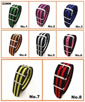 wholesale 10pcslots high quality 22mm nylon watch band nato waterproof watch strap fashion wach band 26 color available