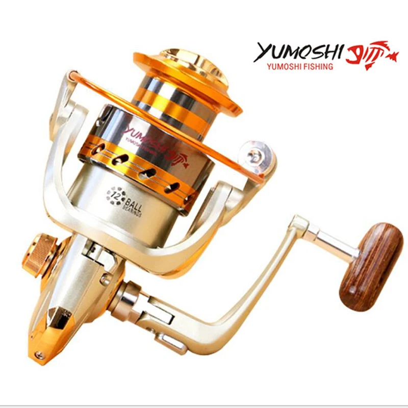 

YUMOSHI Metal Spinning Fishing Reels EF1000-7000 12BB Fly Wheel Fishing Reel Tool Accessorie