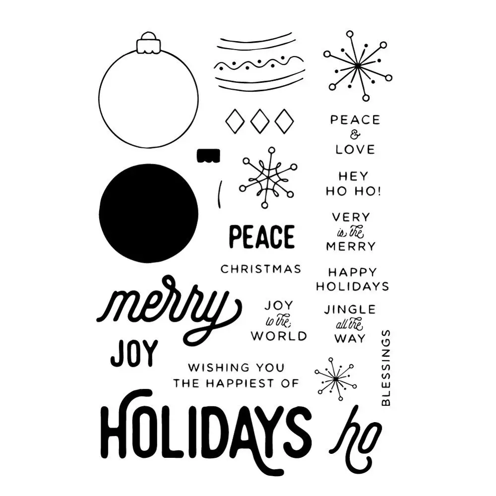 Веселый и праздничный прозрачный силиконовый штамп/печать для DIY