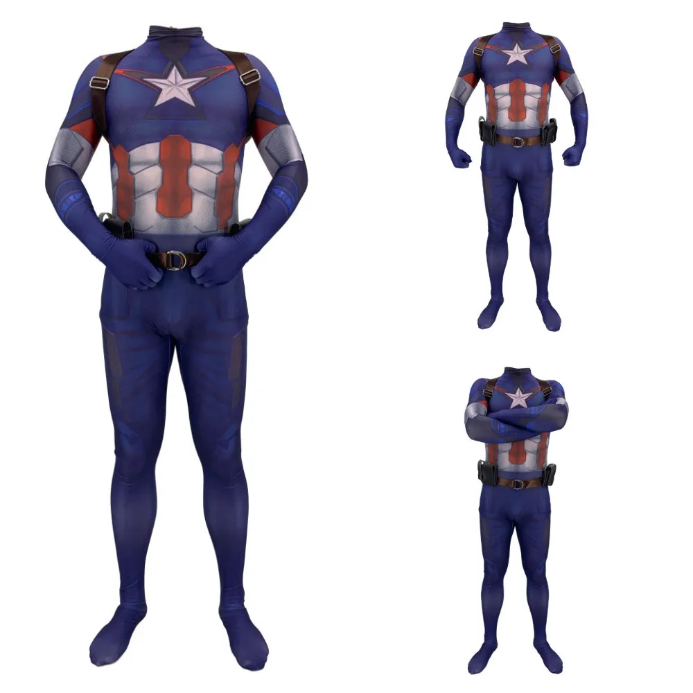 Костюм мстители для косплея: Endgame костюм Captain America 3d комбинезон детей и взрослых