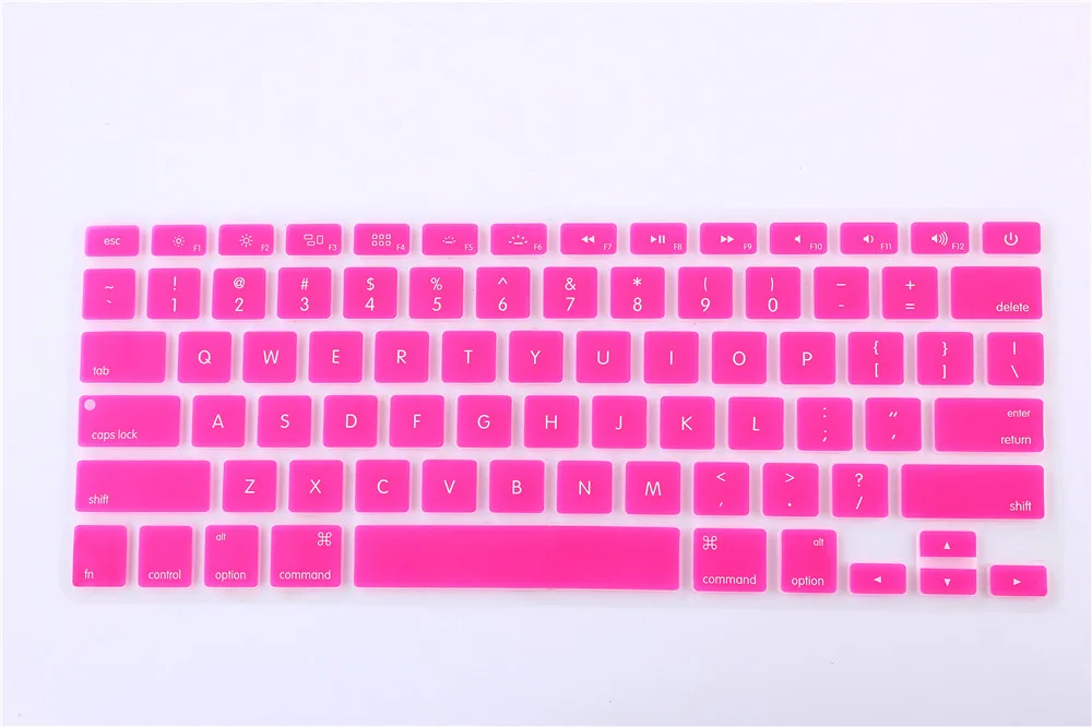 США силиконовая клавиатура для ноутбука Защитная пленка для Apple Macbook Air retina 13 15 17 Pro 13 - Цвет: ROSE