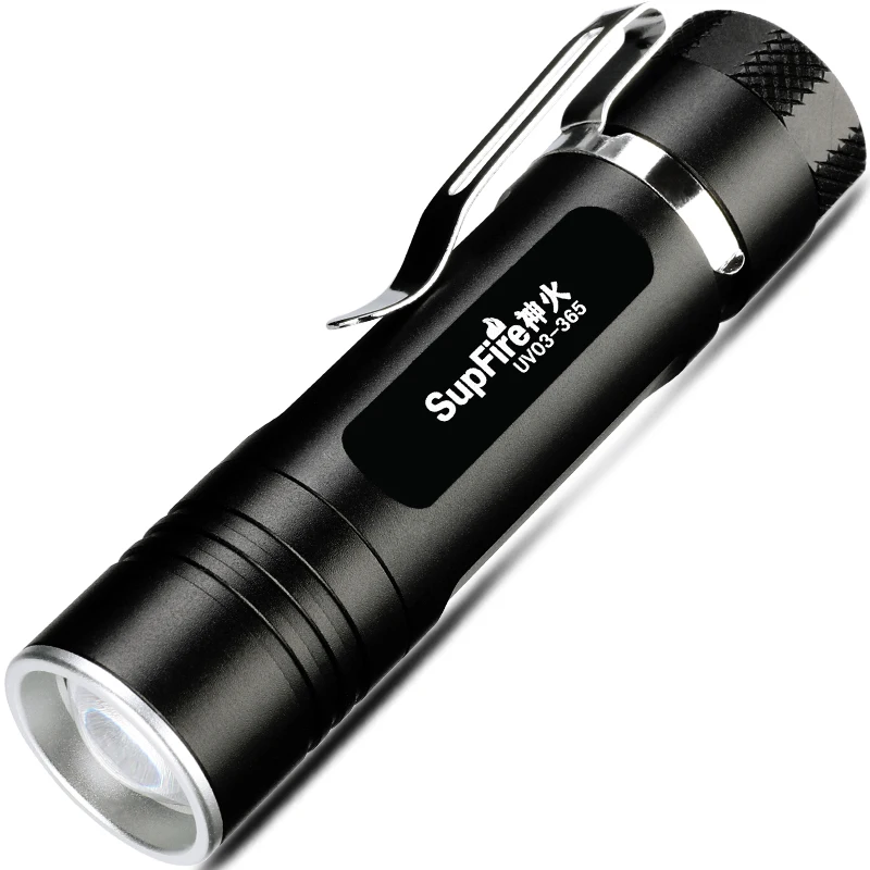 Оригинал Supfire S014 фонарик с флуоресцентным обнаружением UV03 водонепроницаемый 365nm