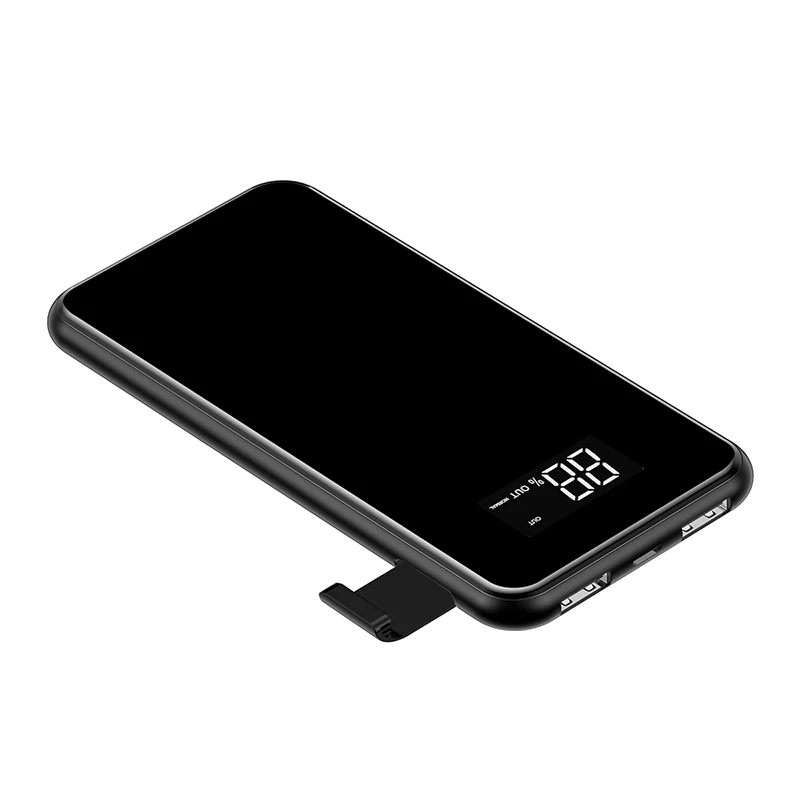 Baseus 8000 мАч QI Беспроводное зарядное устройство, внешний аккумулятор для iPhone, samsung, внешний аккумулятор, двойное USB зарядное устройство, беспроводной внешний аккумулятор - Цвет: Black Power Bank