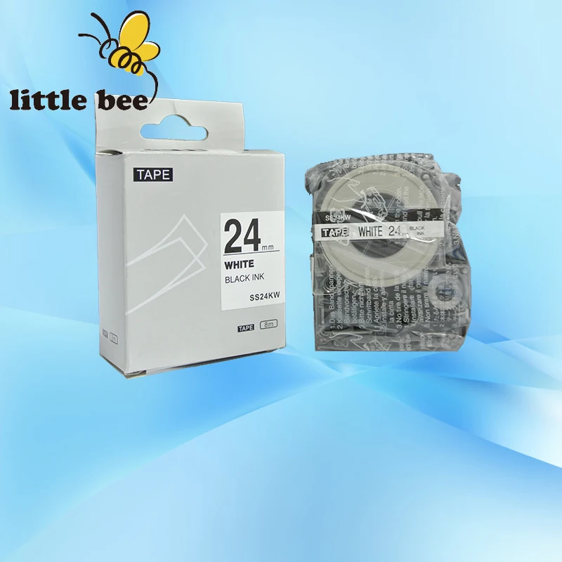 Free shipping tape 24mm black on white LC-6WBN compatible Epson/kingjim label for both tepra and labelworks printer | Компьютеры и