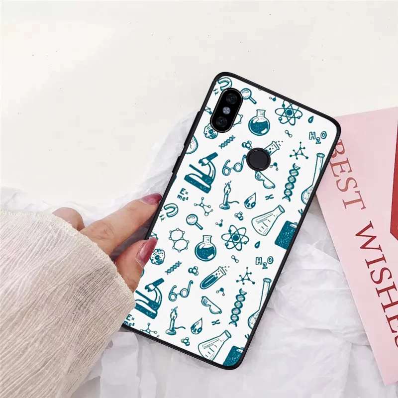 YIMAOC chemistry scribbles on white Soft Case for Redmi Note 4 4A 4X 5 Plus 5A Prime 6 Pro 6A 7 S2 Go |