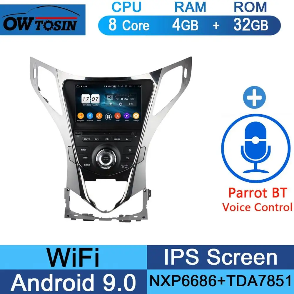 32G Parrot BT " ips 1920*1080 8 ядерный 4G+ 64G rom Android 9,0 автомобильный dvd-плеер для hyundai AZERA Grandeur HG I55 2011 2012 DSP радио gps Parrot BT - Цвет: 32G Parrot BT