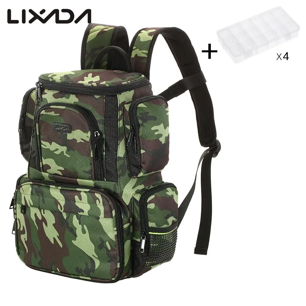 Сумка для рыболовной приманки Lixada рюкзак хранения катушки с/без 4 рыболовных
