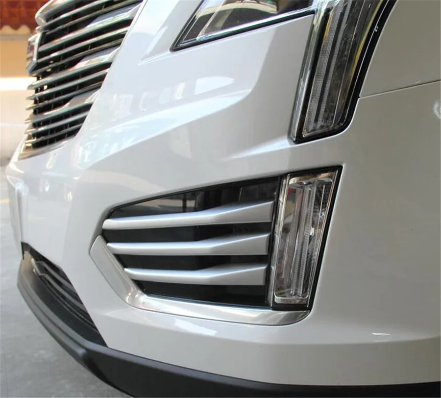 

6Pcs/set Auto Car Front Fog Lamp Light Eyebrows Decorative Trim Styling Sticker Fit For Cadillac XT5 2016 Car-covers Sequins