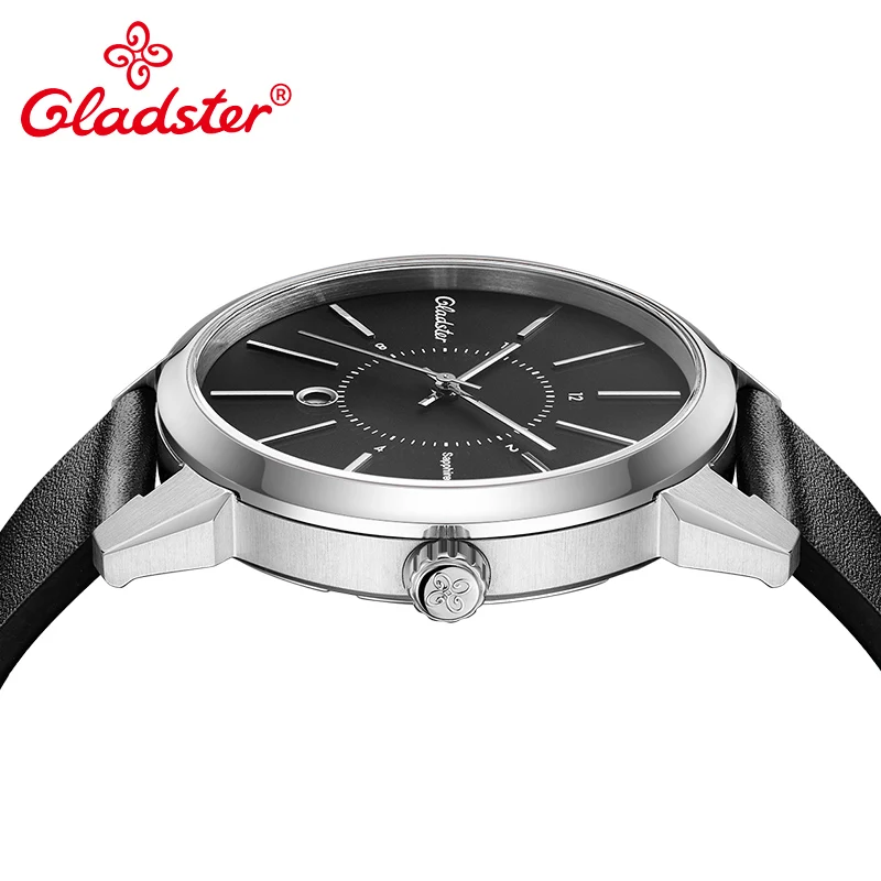 Спортивные часы Gladster MIYOTA2115 с кожаным сапфиром кристаллический календарь мужские