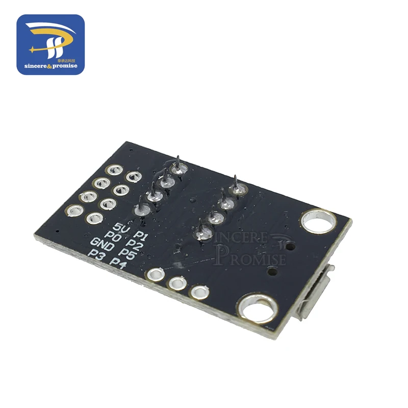 Подключаемая ATTINY макетная плата для ATtiny13A/ATtiny25/ATtiny45/ATtiny85, программирующий модуль, разъем питания Micro Usb