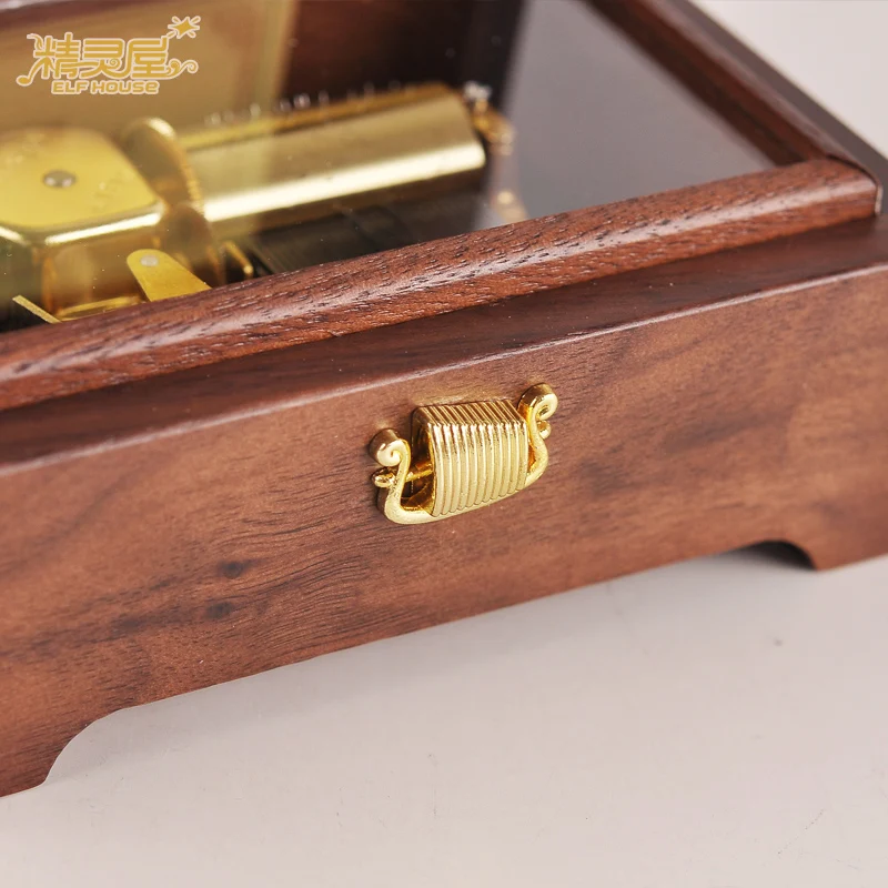 Подарок на день рождения Высококачественная музыкальная шкатулка из массива