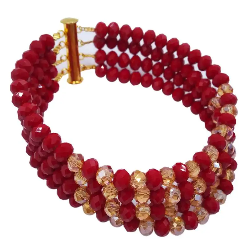 Новый дизайн непрозрачные темно красные цвета шампанского золотые AB Помолвочные