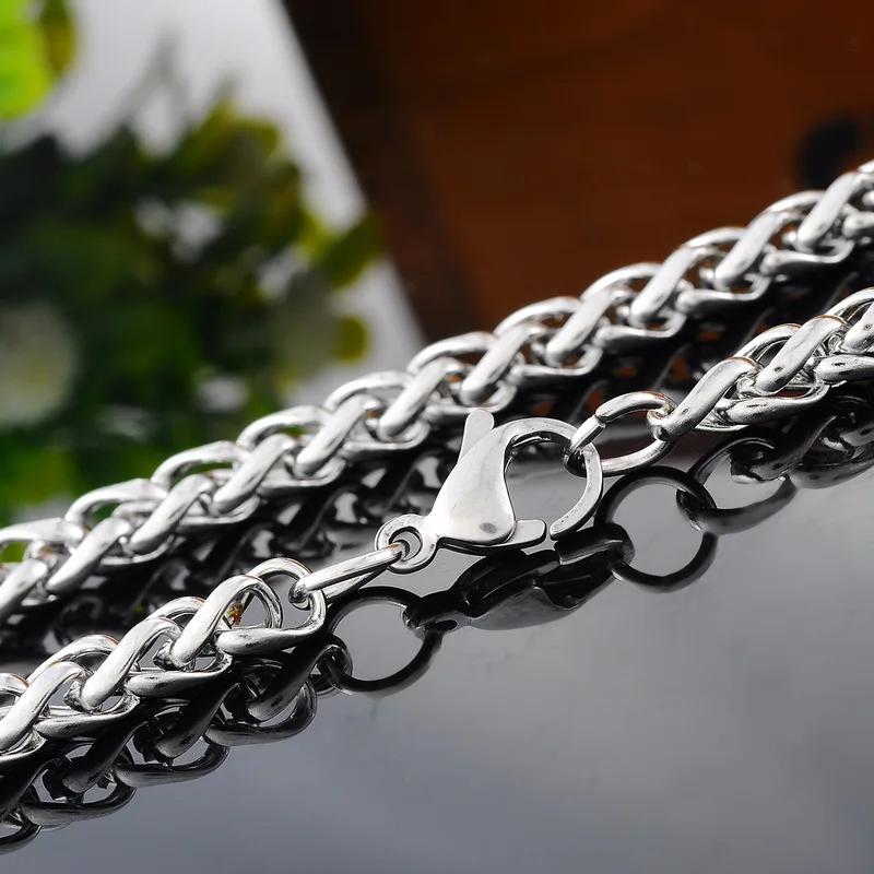 FUNIQUE цепочка ожерелье из нержавеющей стали витая Цепочка в стиле стимпанк