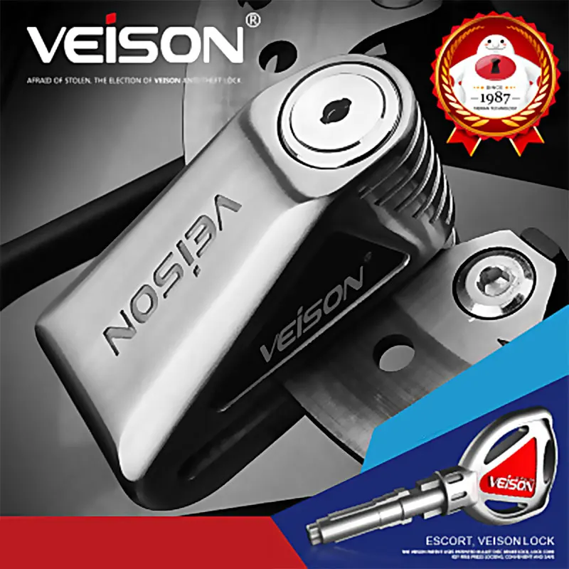 VEISON мотоциклетный замок из нержавеющей стали дисковый тормозной Электрический