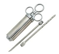 heavy duty meat injector 304 stainless steel 2 oz seasoning injector marinade injector syringe includes 2 needles
