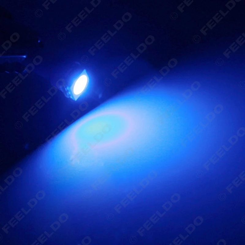 FEELDO 100 шт. 12В T5 5050 1SMD 1LED Автомобильная боковая лампа с клиновидным цоколем