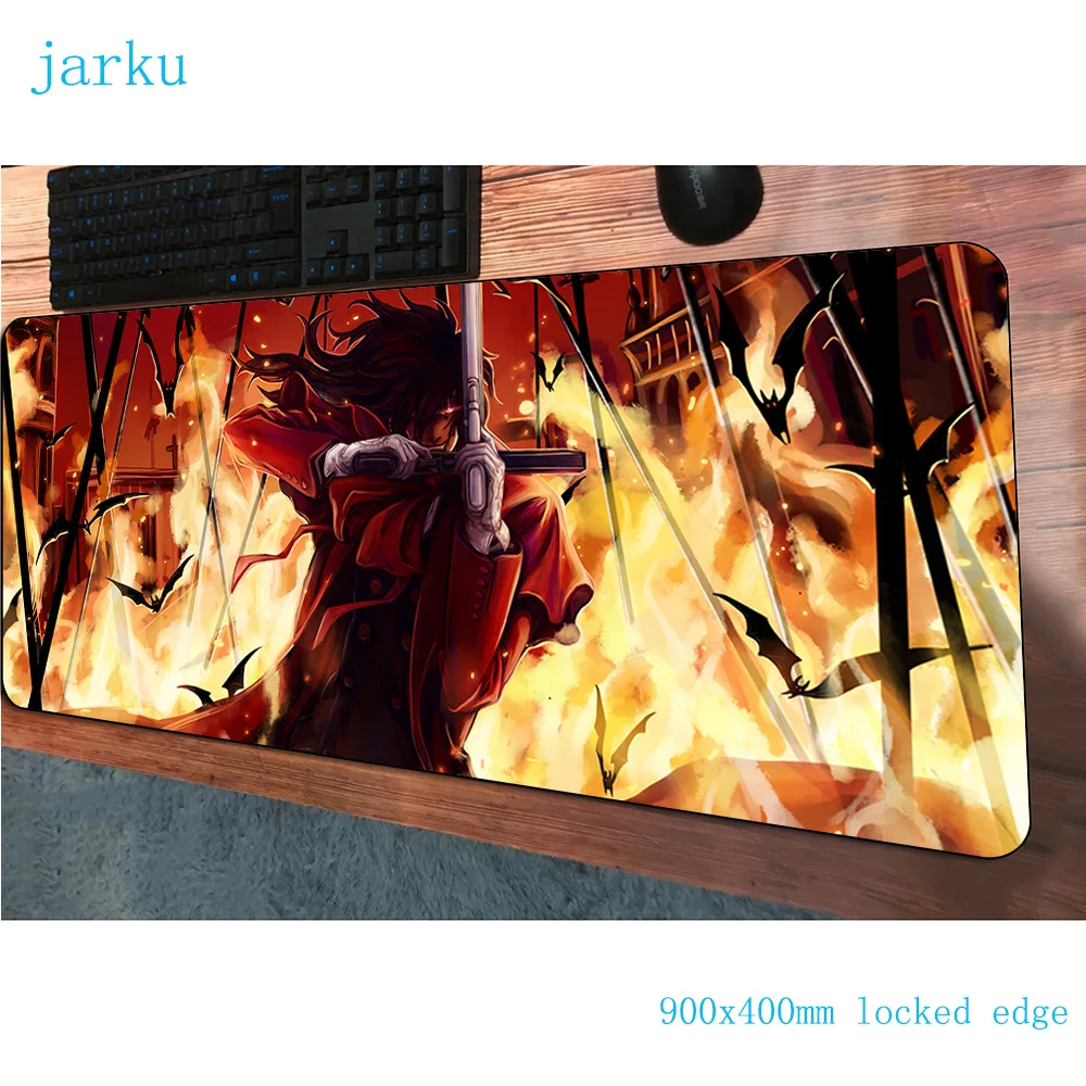 

hellsing padmouse 900x400x3mm gaming mousepad game cute large mouse pad gamer computer desk hot sales mat notbook mousemat pc