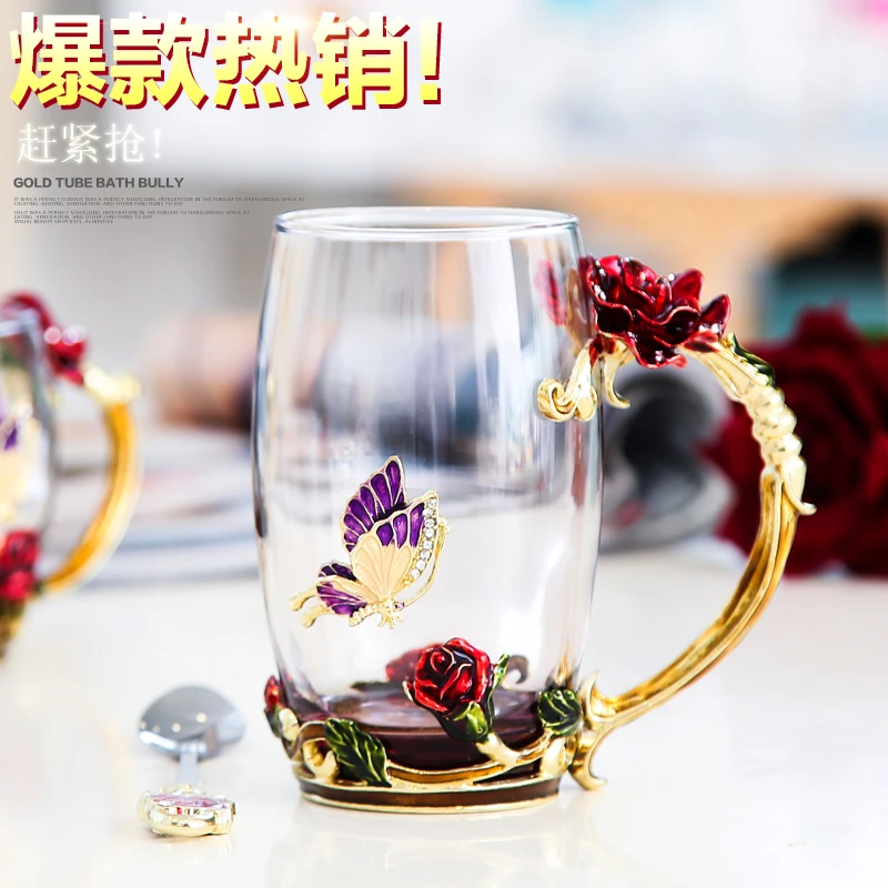 Стеклянная Кружка ONEICE с эмалью кружка для молока кофе офиса кружки завтрака