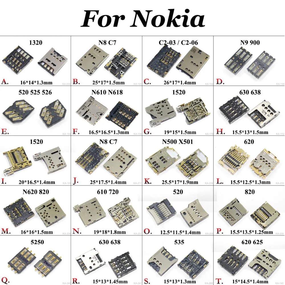 YuXi для Nokia Lumia 1320 N8 N9 1520 630 C2 03 500 620 520 SIM карты Адаптеры Слот держатель Гнездо ридер