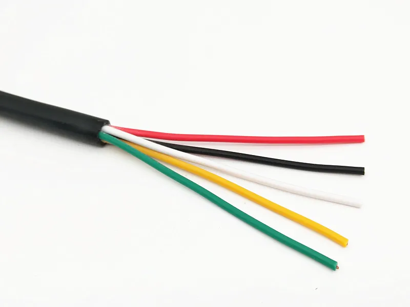 20AWG 5C 5Meter 5 м 24 AWG 22 AWG 20 AWG кабель РВВ 2/3/4/5/6/7/8 ядер Медный провод электрический кабель RVV черный мягкий изолированный провод - Цвет: 20AWG 5C 5Meter