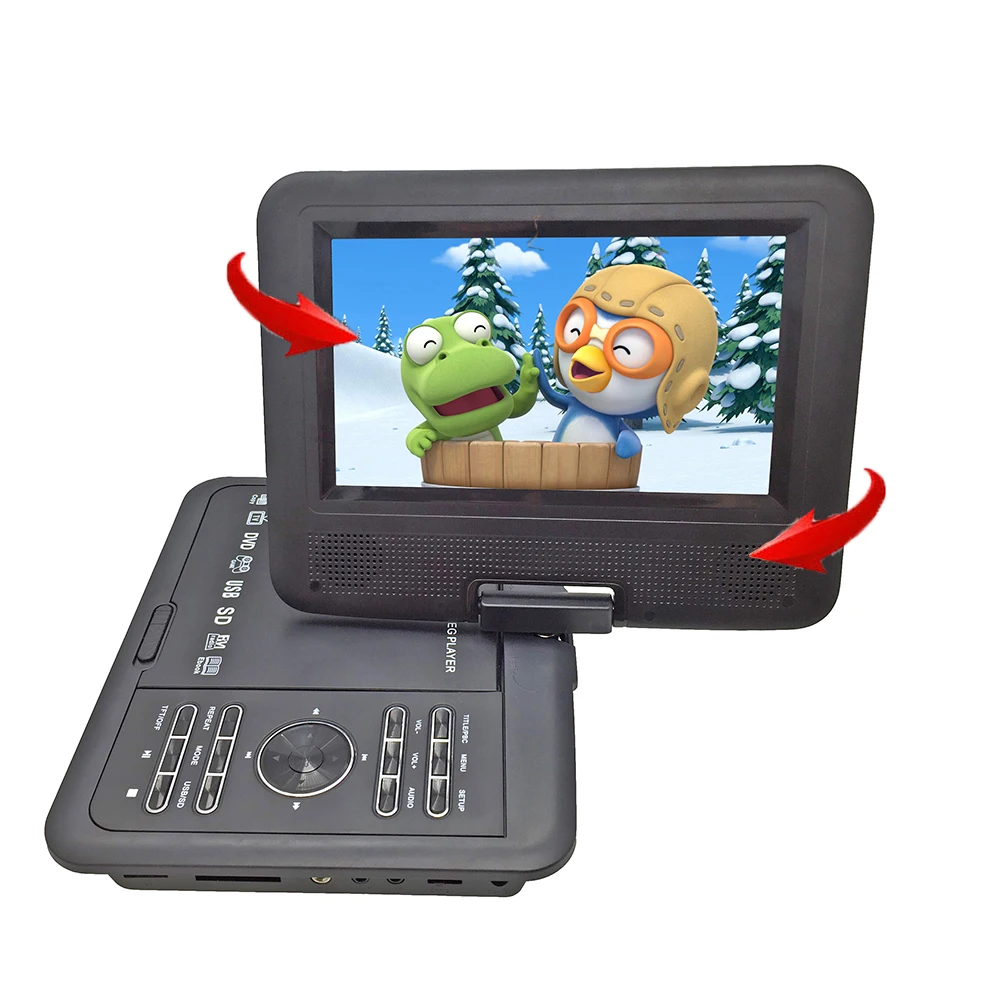 Liedao 7 8 дюймов портативный dvd-плеер цифровой мультимедийный перезаряжаемый