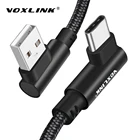 Кабель VOXLINK usb-c, 90 градусов, для быстрой зарядки и передачи данных, для Samsung S8, S9, Note 9, 8, Xiaomi mi8, mi6