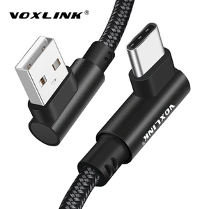 Кабель VOXLINK usb-c, 90 градусов, для быстрой зарядки и передачи данных, для Samsung S8, S9, Note 9, 8, Xiaomi mi8, mi6