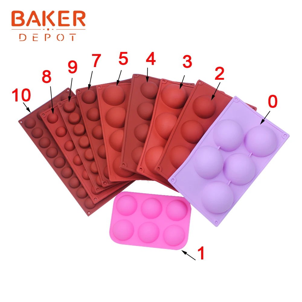 BAKER DEPOT dome силиконовая форма для торта, шоколада, круглых конфет, помадка, форма для пудинга, желе, льда, мыло, формы для торта, кондитерских изделий, инструмент для выпечки