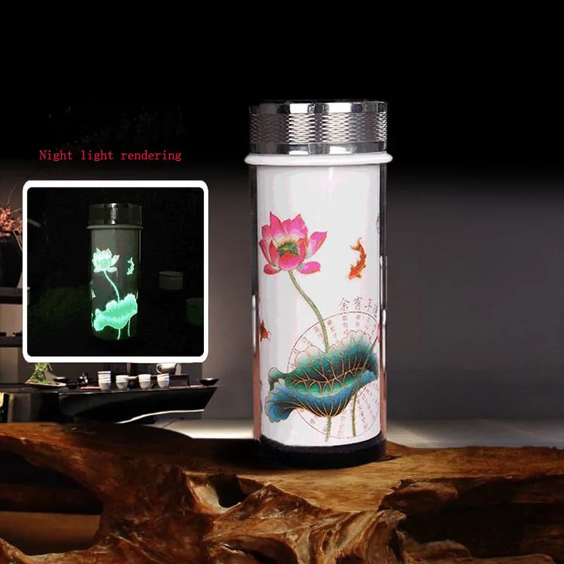 Бесцветная прозрачная сине белая фарфоровая двойная изоляция Экологичная