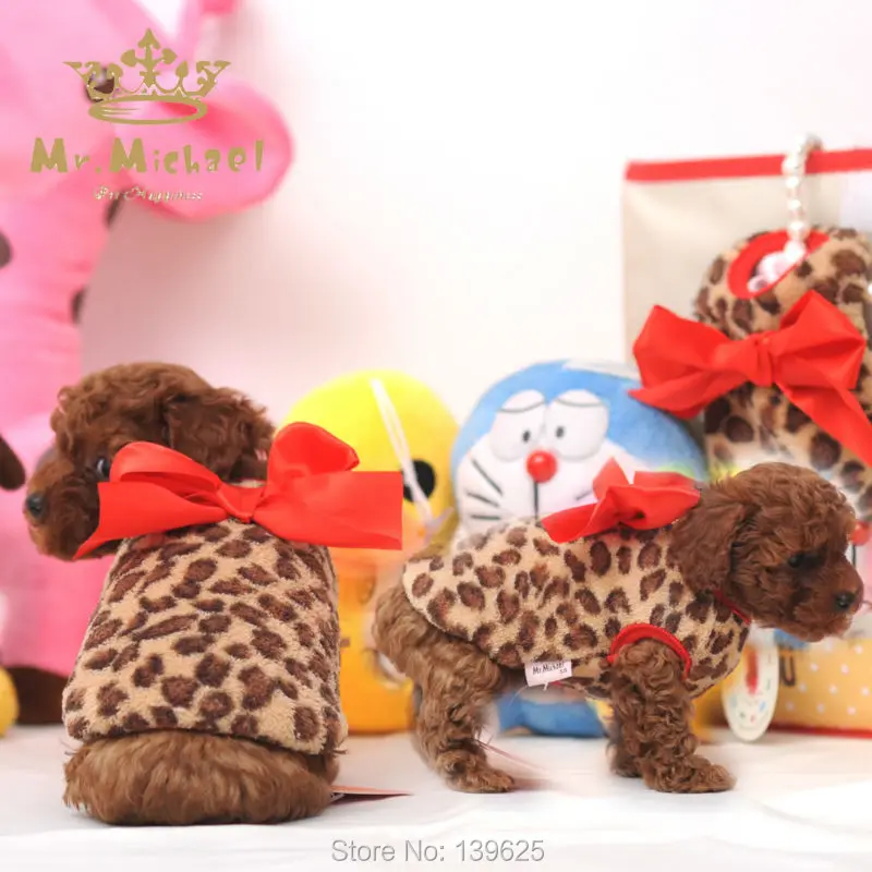 Одежда для щенков с леопардовым принтом жилет маленьких собак одежда весны осени